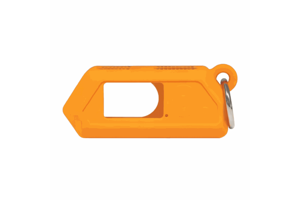 Flipper Zero Silicone Case Orange with Carabiner 1