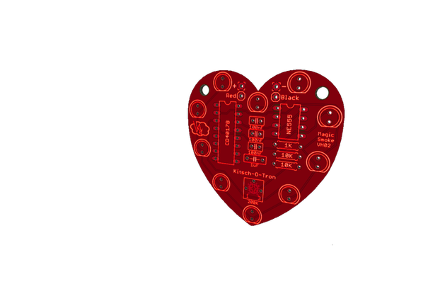 Heart-Shaped LED Chaser (PCB only)