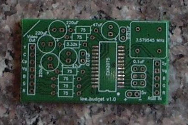 CXA2075 RGB to S-Video / Composite Video Encoder (bare PCB)