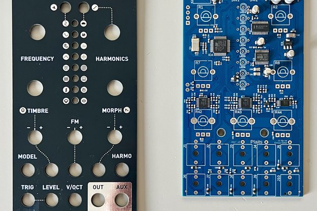 Mutable Instruments Plaits clone PCB and Panel