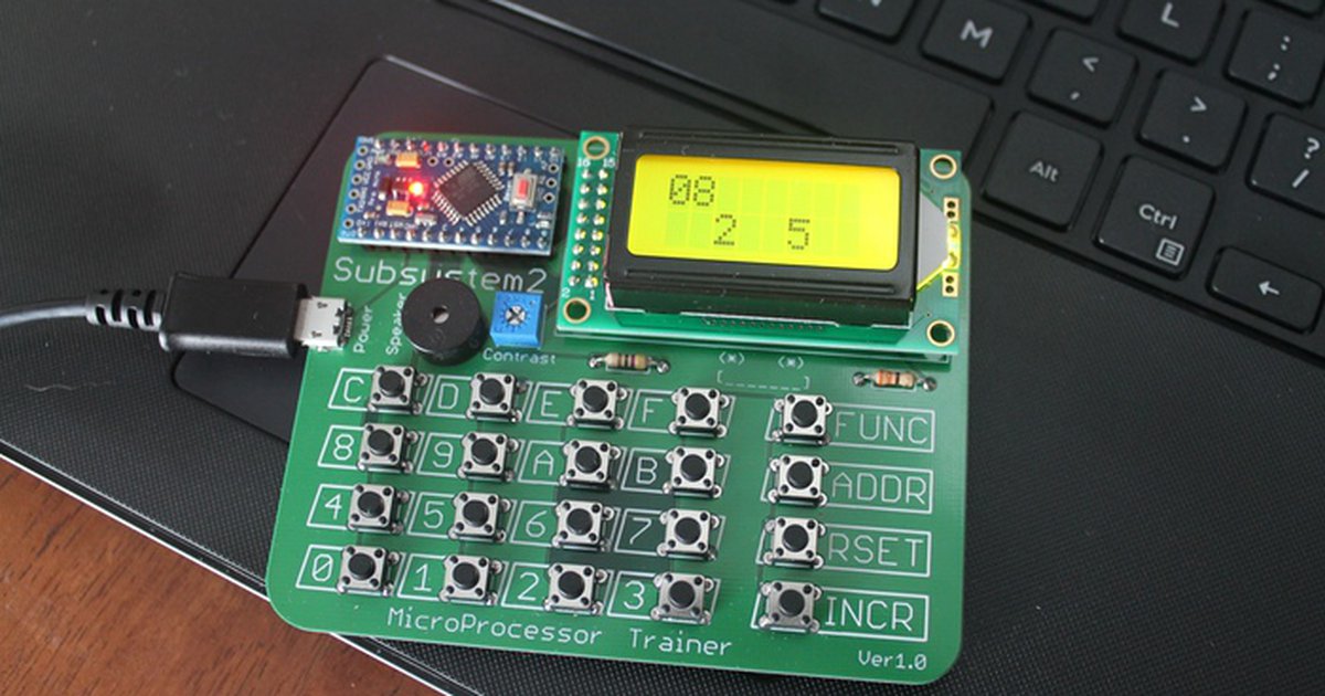 4-bit Microprocessor Trainer from Subsystems on Tindie