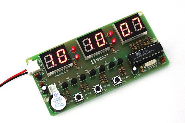 6-Digits Red LED Electronic Clock Kits