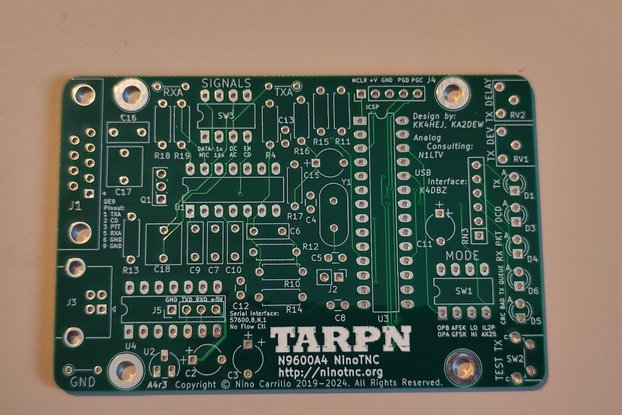 NinoTNC a4r3 board and CPU chip