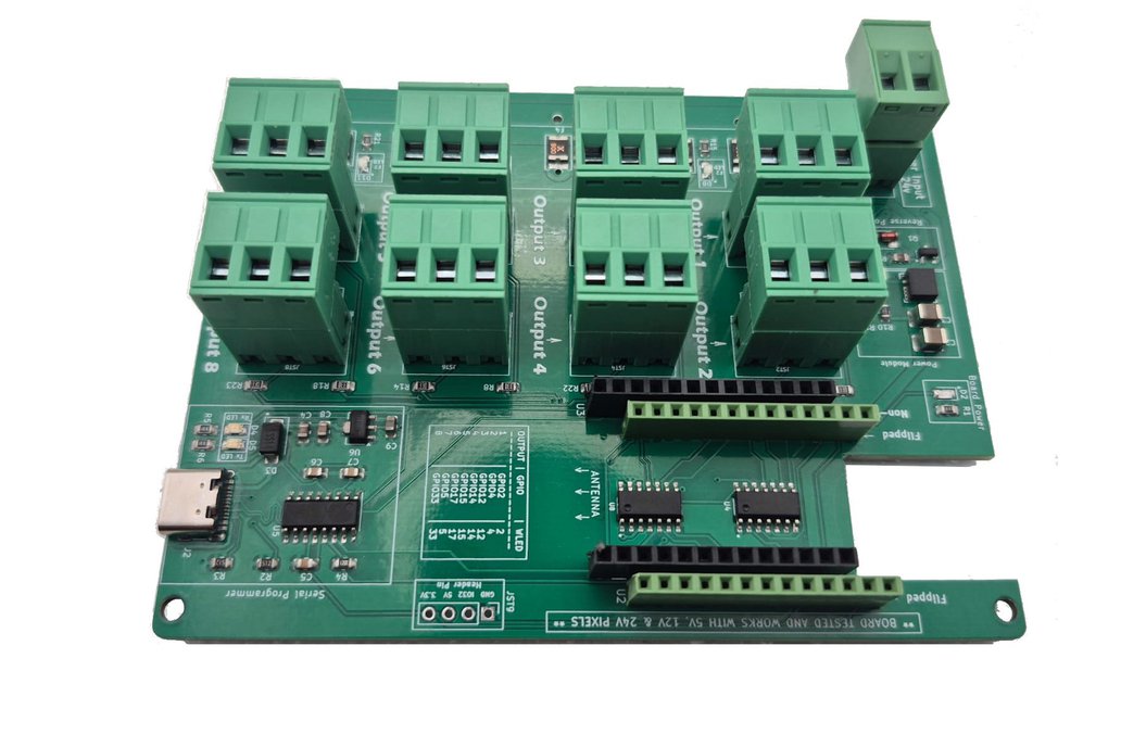 8-Port WLED Controller for WT32-ETH01 Distro Board 1