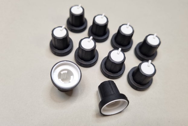Black/White knobs for your Eurorack [10 pcs]