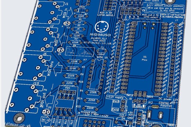 PicoMIDI PCB