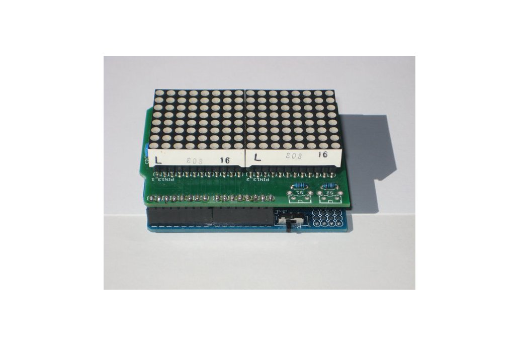 Dual Tri-color LED matrix shield for Arduino 1
