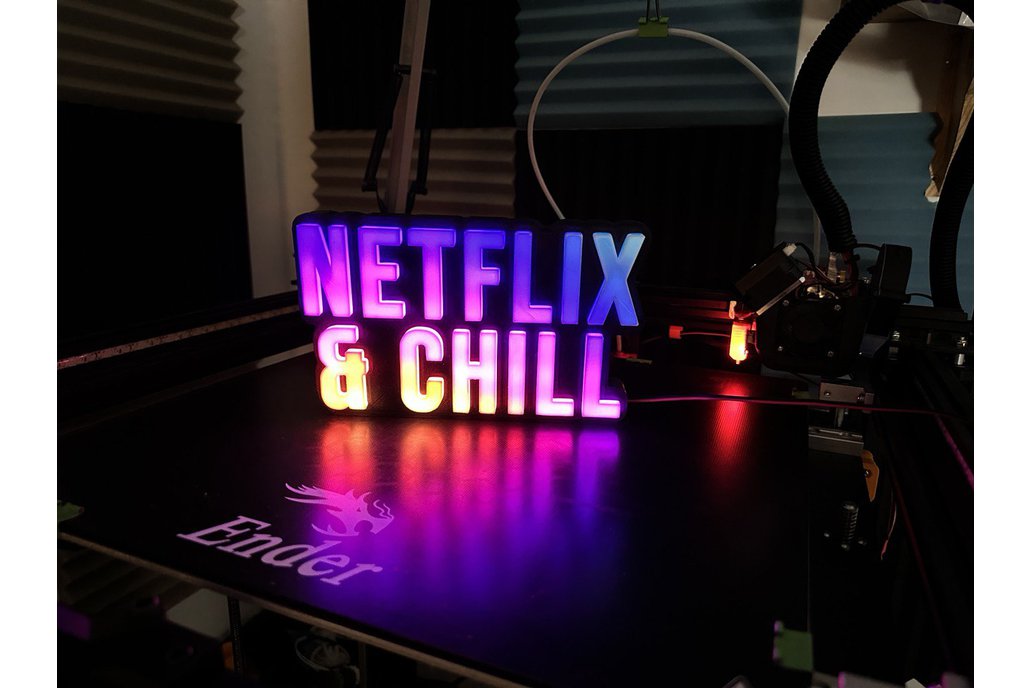 Netflix and Chill LED Sign 1
