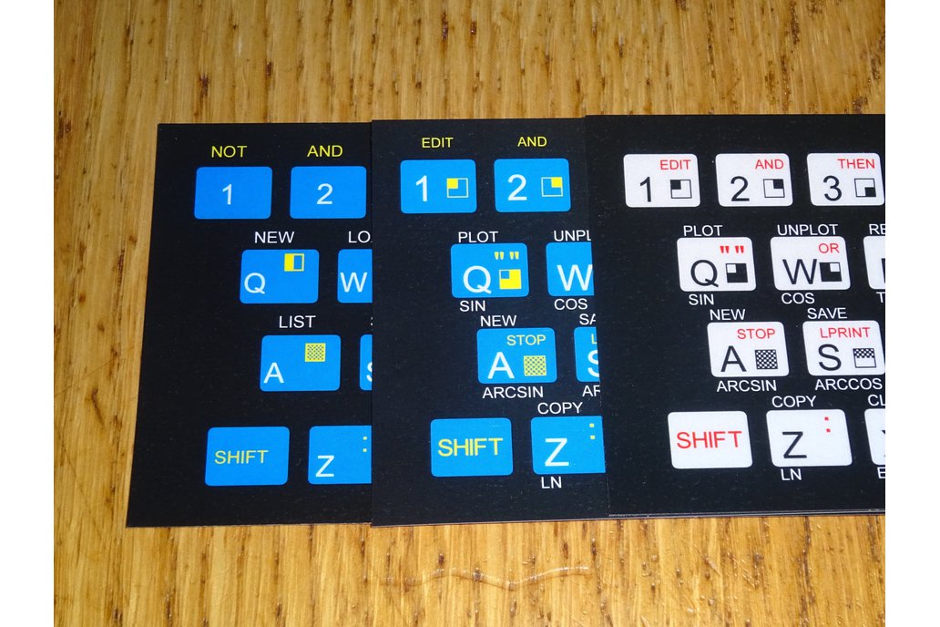 Keyboard overlays for TS1000/ZX80/ZX81 from Tynemouth Software on Tindie