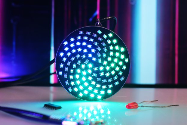 Duonacci Pendant: Green and Blue LED Necklace