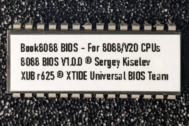 8088 BIOS and XT-IDE extension ROM for Book8088