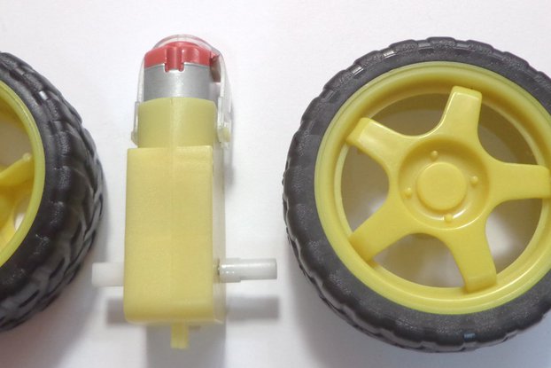 2 pieces - gearmotor  with wheels