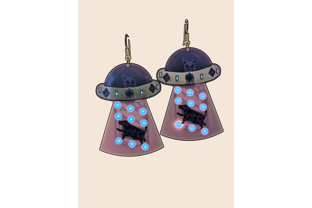 UFO Earrings | Alien Earrings | Spaceship Jewelry 1