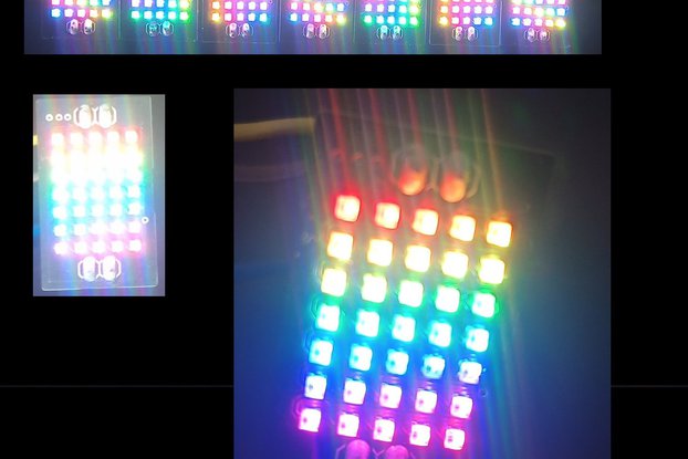 Single Digit Addressable LEDs Matrix stackable 7x5