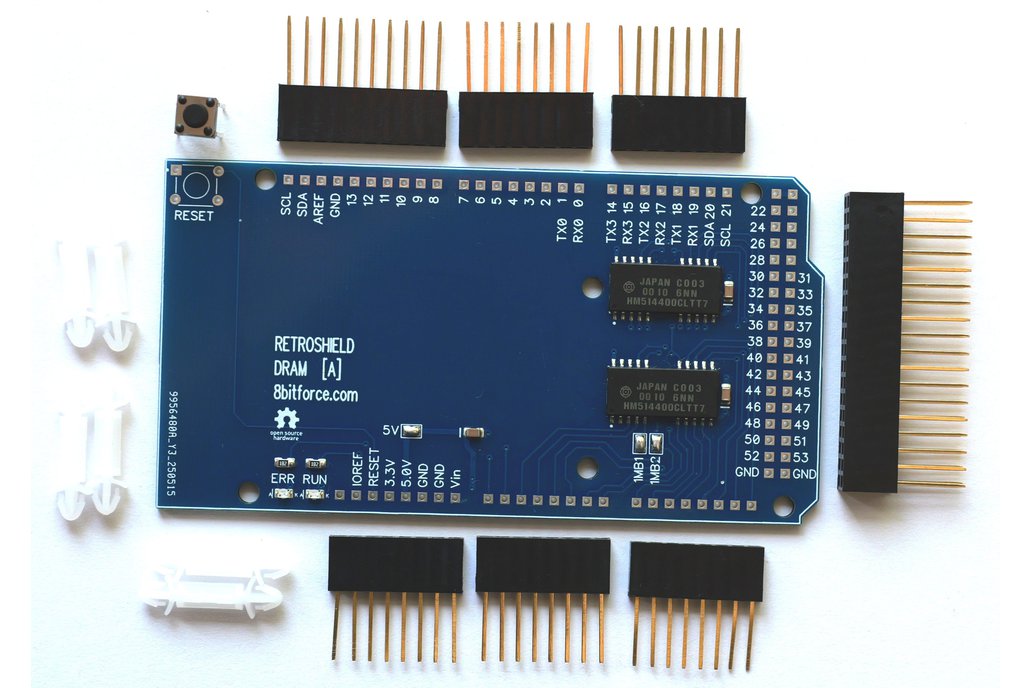 1MByte Dynamic RAM Shield for Arduino Mega 1
