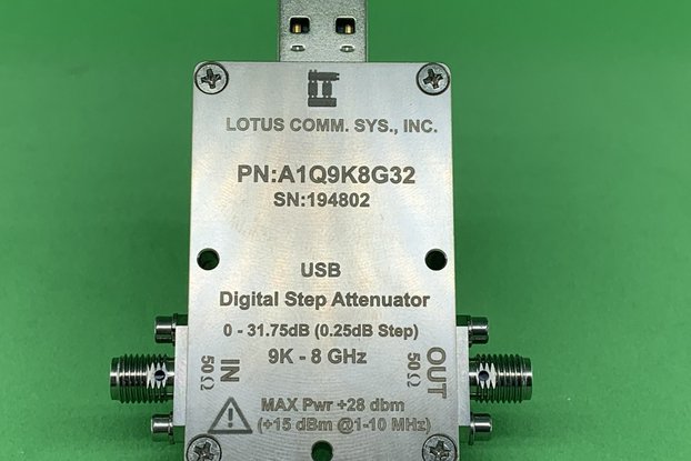 1 Chan 32 dB Programmable Attenuator 9K-8GHz (USB)