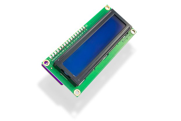LCD display 16x2 I2C white characters on blue back