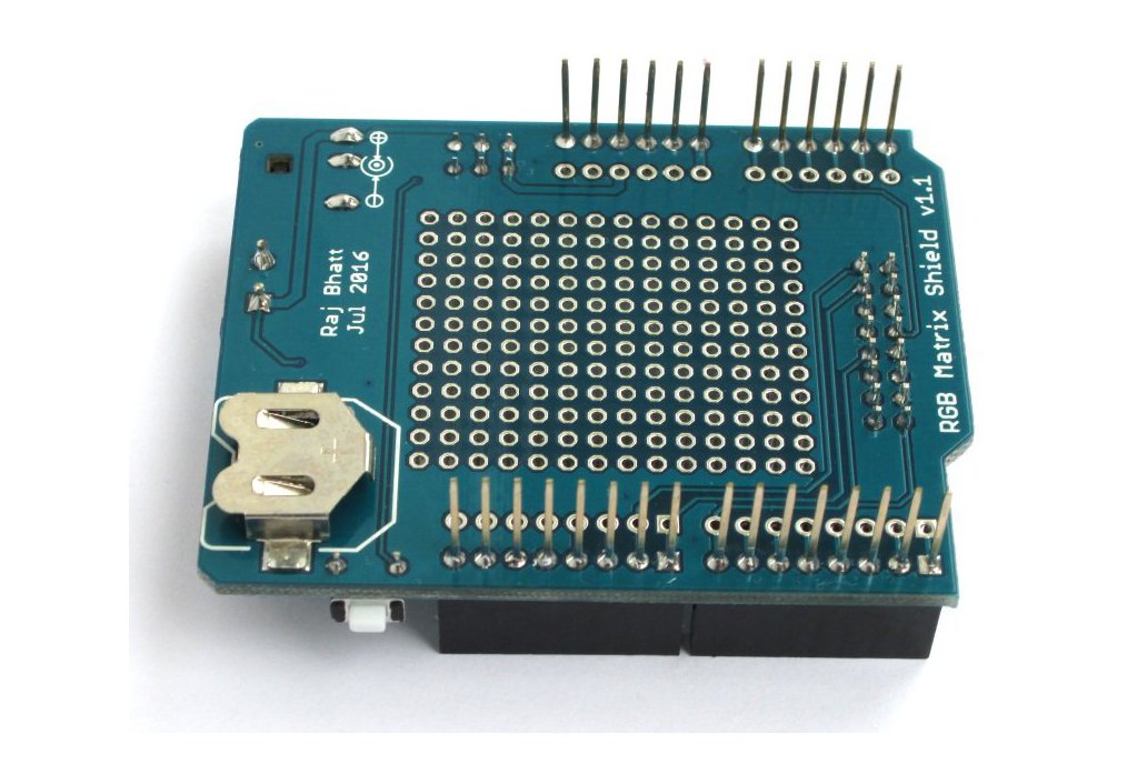 16x32 RGB Matrix panel with an Arduino Uno shield from Embedded Lab on ...