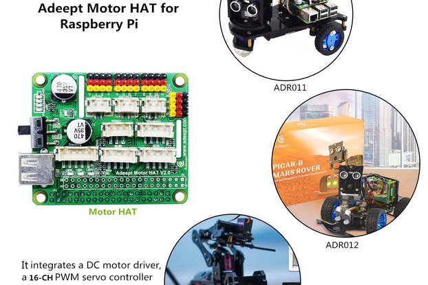 Adeept Motor HAT for Raspberry Pi Smart Drive