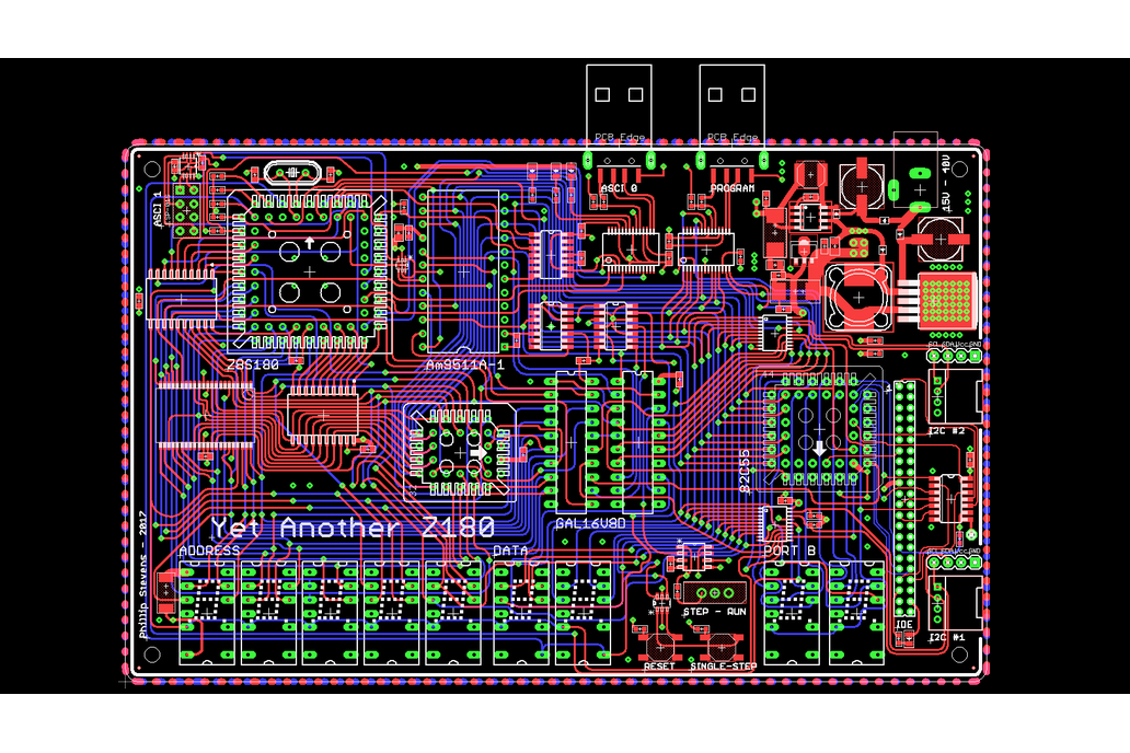 YAZ180 PCB Modern Single Board Z80 Computer from feilipu on Tindie