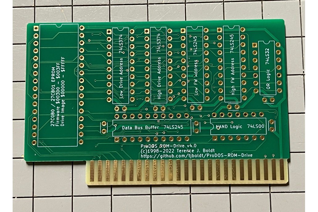 Apple II ProDOS 1MB read-only drive v4.0 PCB Only 1