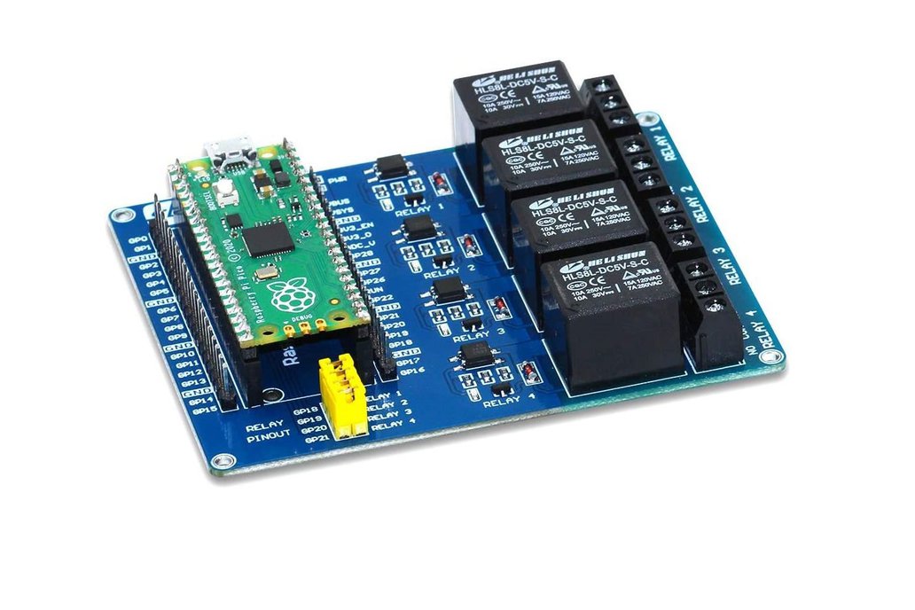 Raspberry Pi Pico Relay Board Control 4 Appliances 1