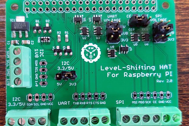 Level-Shifting HAT For Raspberry Pi 1.8V, 3.3V, 5V