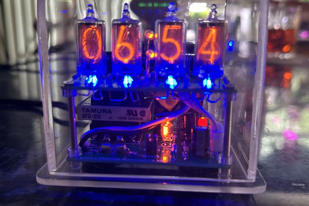 Four Digit Nixie Clock with 5750 nixie tubes