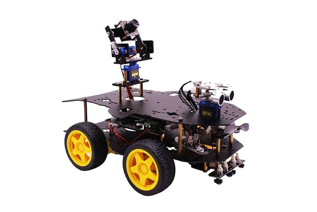 Smart Robot Kit with AI Vision for Raspberry Pi 4B