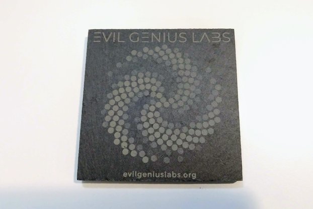 Personalized 4" Laser Engraved Slate Tile Coasters