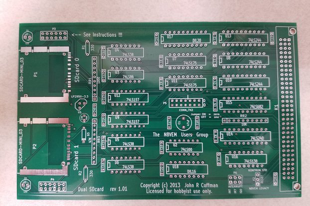 Dual SD Card, ECB Eurocard Bus SD Card Board, PCB