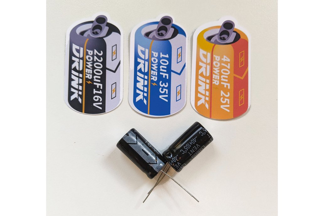 Power Drink Capacitor Paper Sticker Pack 1