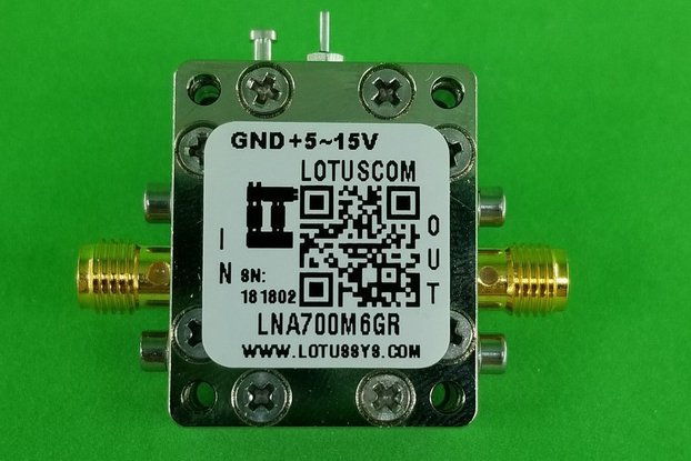 Broadband Ultra LNA with LDO 0.4dB NF 0.7~6GHz SMA