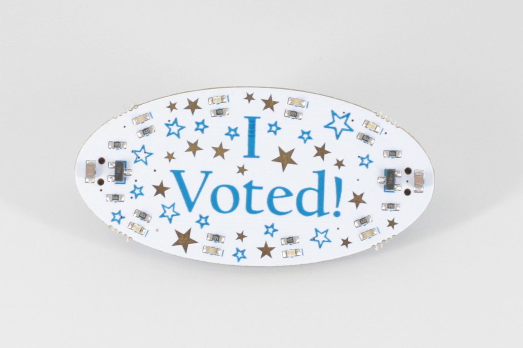 I Voted Blinky Badge, Pre-Assembled 1