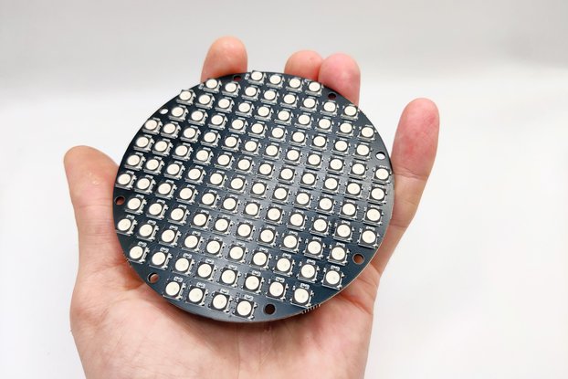 Round leds matrix 95mm - 12x12 WS2812B-B/W