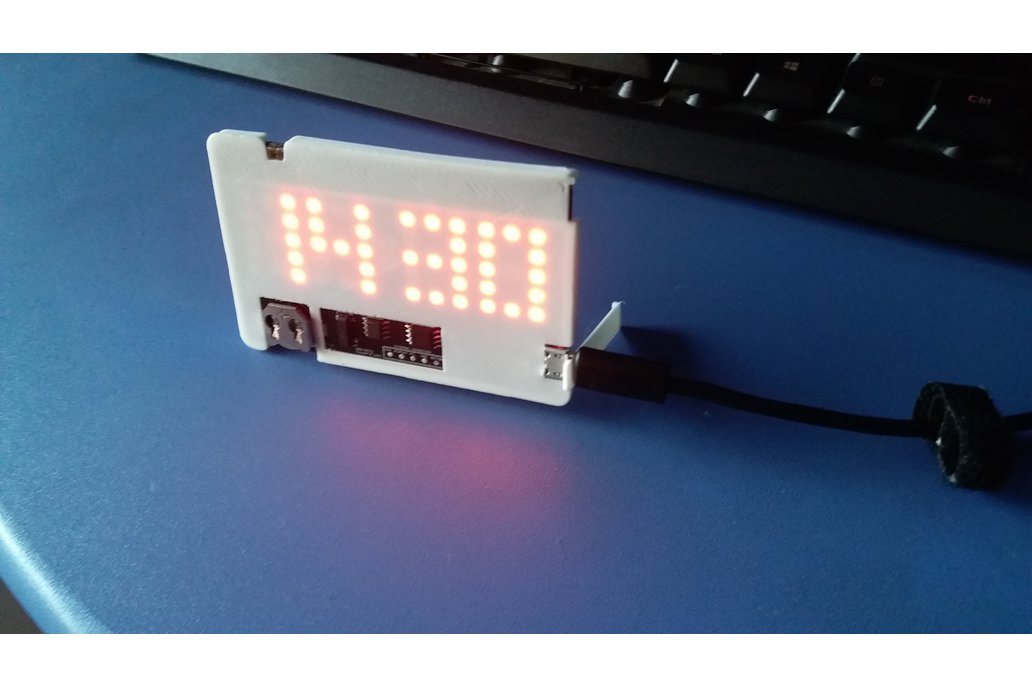 Business card size 4 digits clock and display 1