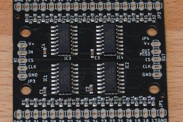 32b SPI button input module (4x 74HC165)