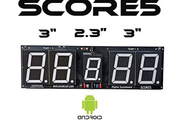 DIY Arduino based digital Scoreboard- SCORE5- 3"