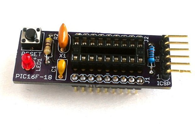 Mini breakout board kit for PIC16F628A/648A/1827/1847 microcontrollers