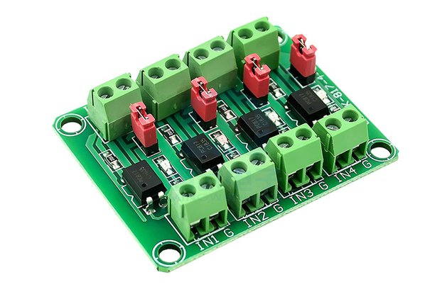4-Channel 817 Optocoupler Voltage Isolation Board