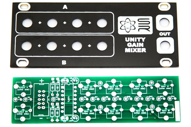 1U Unity Gain Mixer PCB and Panel