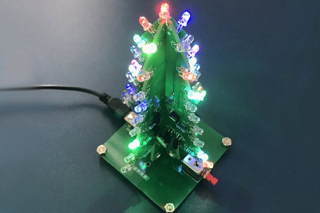 DIY Kit RGB Flash LED Light Christmas Tree