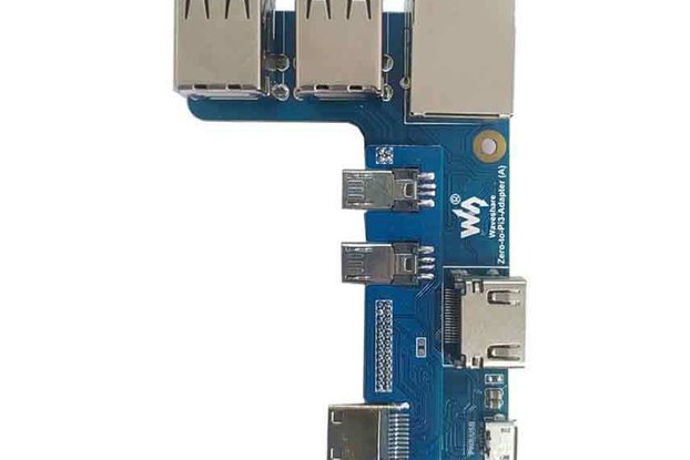 Raspberry Pi Zero to 3B/4B Adapter with USB & RJ45