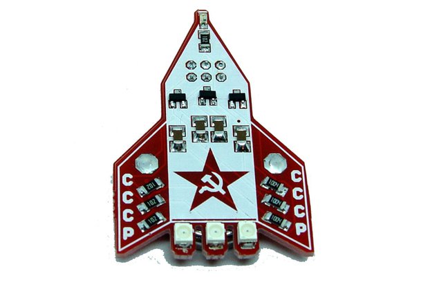CCCP Russian rocket - LED learn to solder kit