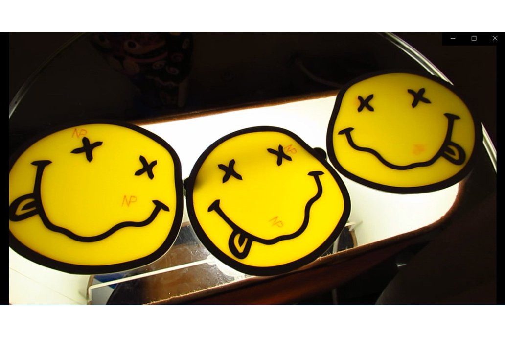 3xPCB art work design Emoji smile 10cm 4" diameter 1