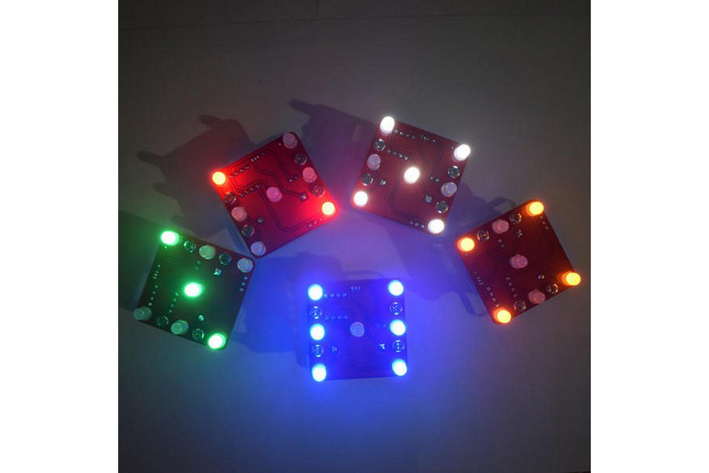 3Pcs Geekcreit® DIY Shaking Red LED Dice kit 1