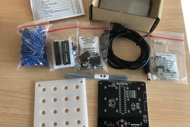 LED Cube Kit 4x4x4 1 Color Arduino Compatible