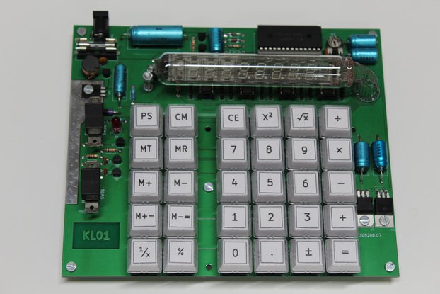 Retro calculator with VFD display