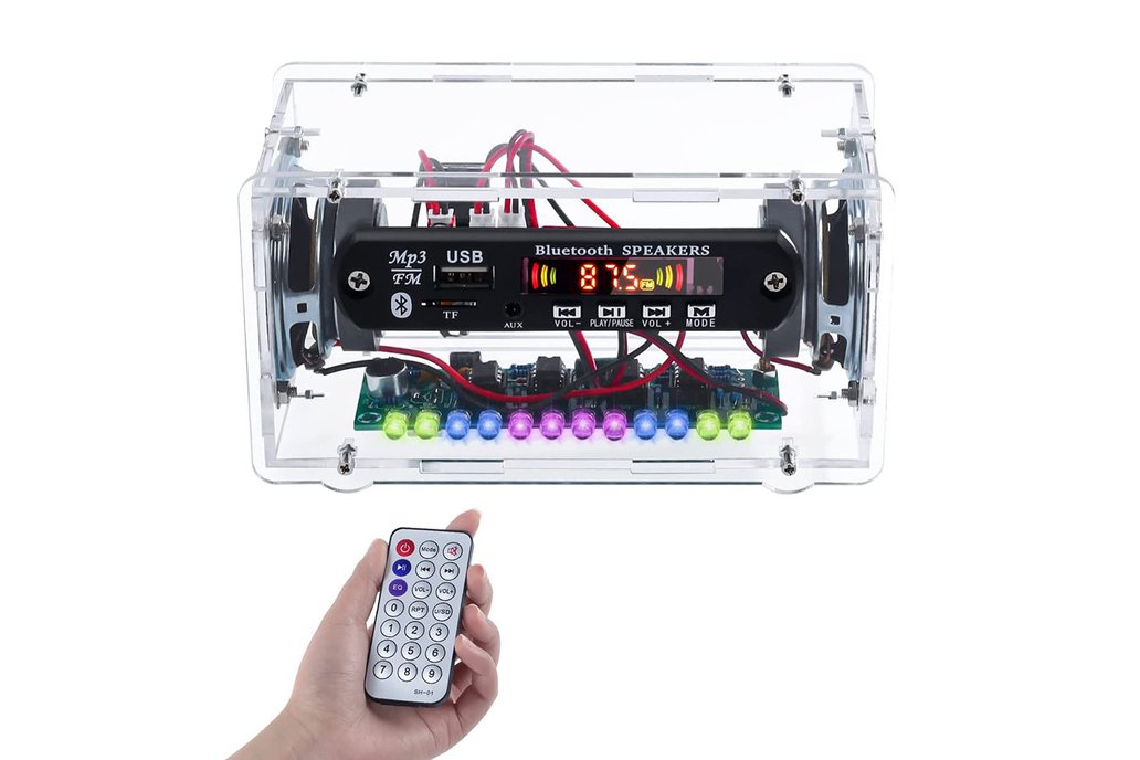 DIY Kit LED Spectrum FM Radio Bluetooth Amplifier 1