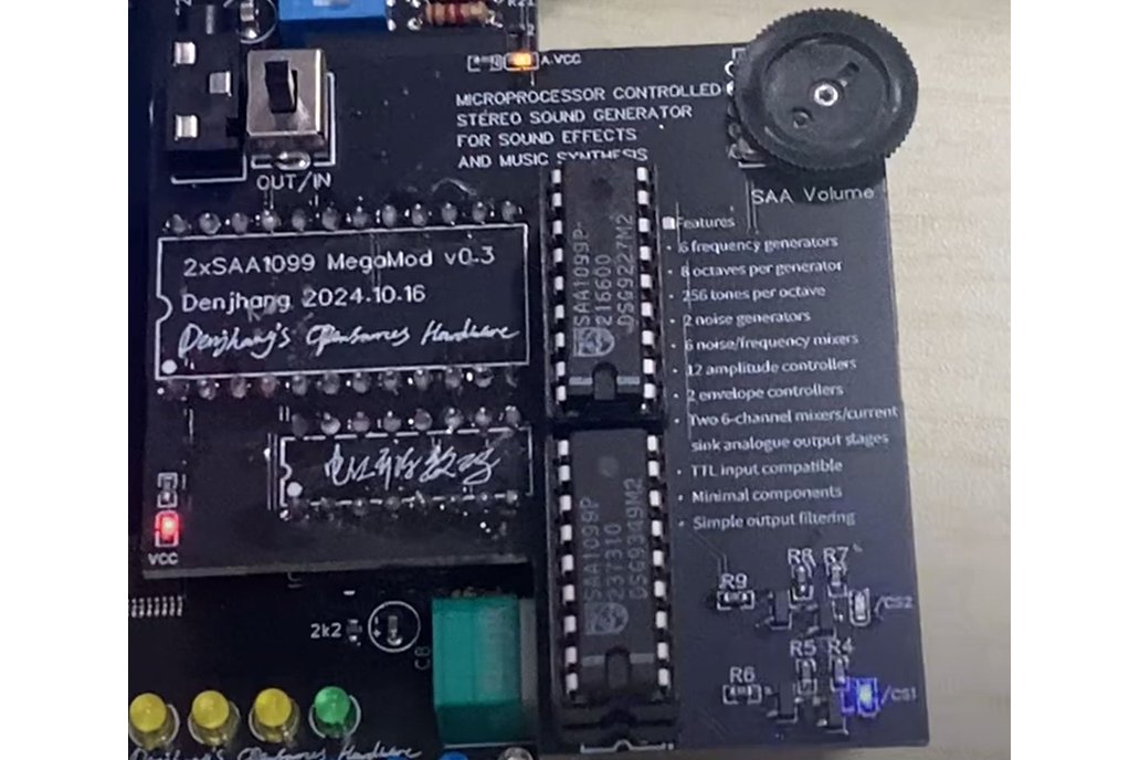 2xSAA1099 MegaMod for MegaGRRL Hardware VGM Player 1